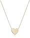 Finecraft Petite Solid Heart Pendant Necklace in 14K Yellow Gold, 17