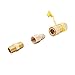 KIBOW 100% Solid Brass Propane/Natural Gas Quick-Connect Kit 3/8 inch Male Pipe Thread x 3/8 inch Female Pipe Thread- CSA Certified.