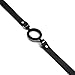 Scarlet Kitten Large Circular Ring Ball Leather and Silicone for Women Men, Black