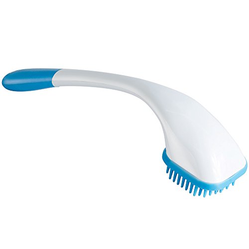 Long Reach Silicone Bath Brush - Soft Bristles Gently Scrub Your Skin
