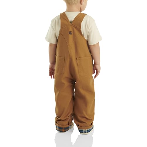 Carhartt Baby Boys' Washed Canvas Flannel Lined Bib Overall