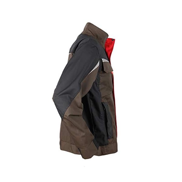 Stenso Prisma Arbeitsjacke Herren - Funktionale Arbeitsjacke MÃ¤nner mit Zwei Unteren und Zwei Oberen Taschen, VerstÃ¤rkten Schulterplatten, Reflektierenden Elementen, Bundjacke Herren – Bild 4