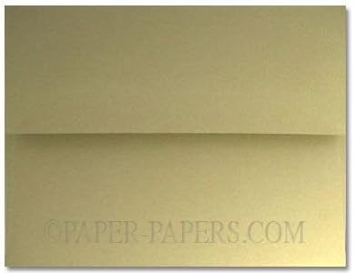 Gold Leaf - A9 (5-3/4-x-8-3/4) Envelopes - 25-pk - Metallic PaperPapers (5X8 holds half-sheet of paper) Quality 118 GSM (32/80lb Text) Envelopes - Large Invitation, Social and DIY Greeting Envelopes