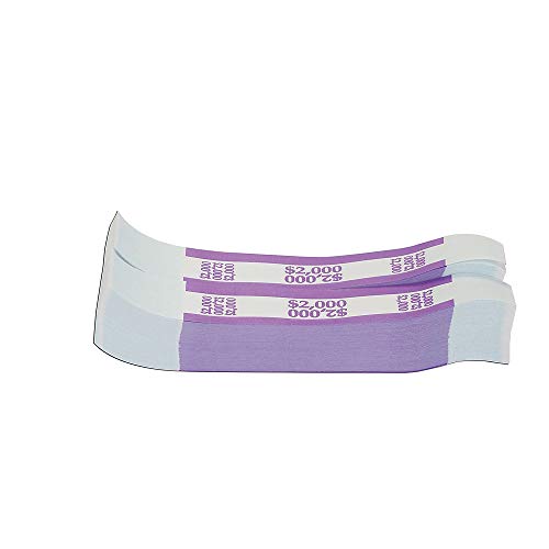 Coin-Tainer Currency Straps, Violet, 2,000, Pack of 1,000 - Thumbnail 4