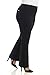 Rekucci Curvy Woman Ease into Comfort Barely Bootcut Plus Size Pant (24W, Black)