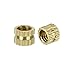 uxcell Knurled Insert Nuts - 100Pcs M4 x 4mm Length x 5mm OD Female Thread Brass Threaded Insert Embedment Nut for 3D Printer