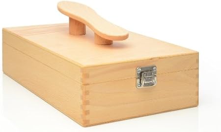 Caja limpieza zapatos con tapa y zapato de mango, caja de madera A. haya: Amazon.es: Hogar