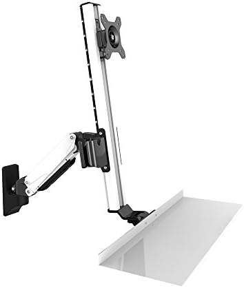 OLLO: Wall mounted combination key board, and monitor mount, heavy duty, aluminum keyboard tray with retractable mount, very stable, (ZD1.WBb.)