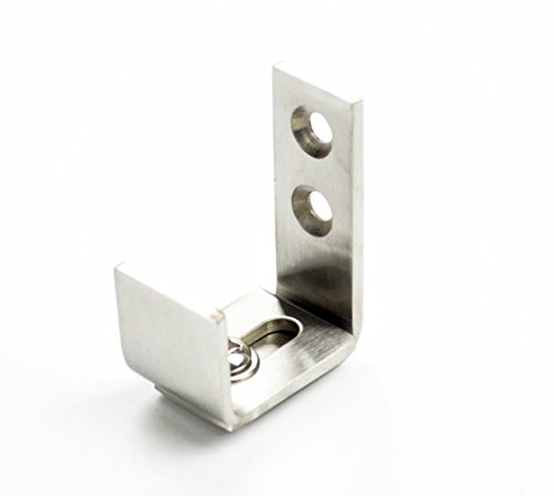 DIYHD 60" Brushed Stainless Steel Mini Strap Cabinet Barn Door Hardware To Hang 2 Door(No cabinet)
