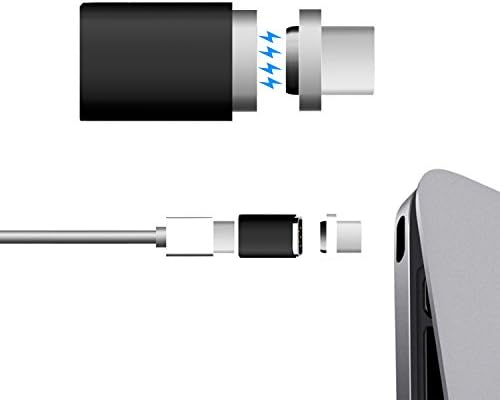 USB C Magnetic Adapter for MacBook Pro,Coopsion Macbook Pro 85W Magnetic USB C Adapter Fast Charging USB Type C to USB C Charger Converter for USB C Device(Black)