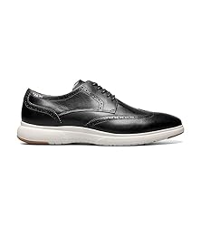 Florsheim Men's Dynamo Wingtip Oxford, Black and