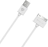 Stalion STBL-IP4-DTA-1M-WHT 3.3 Feet Stable 30-Pin USB Sync Charging Dock Cord Case for iPhone 4, 4s - MFi Certified, White