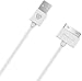 Stalion STBL-IP4-DTA-1M-WHT 3.3 Feet Stable 30-Pin USB Sync Charging Dock Cord Case for iPhone 4, 4s - MFi Certified, White