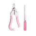 Hmcity Professional Pet Nail Clipper and Trimmer Suitable for Small to Medium Dogs and Cats-Includes Safety Guard to Avoid Overcutting - Bonus! Free Nail File Included! pink