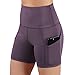 ODODOS High Waist Out Pocket Yoga Short Tummy Control Workout Running Athletic Non See-Through Yoga Shorts,Lavender,X-Largethumb 4