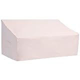 Patio Watcher Medium Outdoor Loveseat Bench Cover, Durable and Waterproof Patio Furniture Sofa Cover, Beige