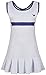 Girls White and Blue Pleated Tennis Dress Junior Golf Dress Club Tennis Sportswear (10-11 Year Old)