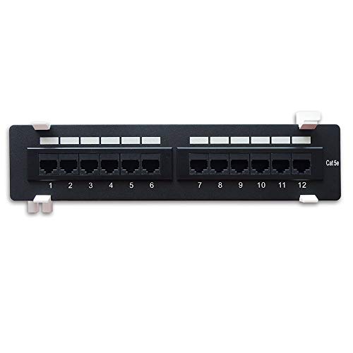 Beszin 12 Port Cat.5E 110 Type Vertical Patch Panel with Mounting Bracket