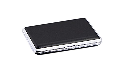 TRIXES Chrome and Faux Leather Cigarette Holder Case - Thumbnail 4