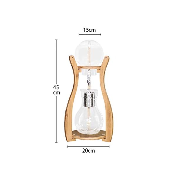 Susulv Tropffreie Eiskalte Kalte Kaffeemaschine S-förmiges EIS Tropfkaffee Pot Ice Brew Fresh Brew Pot Haushalt Glas… – Bild 5