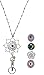 Hidden Hollow Beads Snap Button Interchangeable Lanyard, Women's Stainlesss Steel Chain ID Badge holder Teacher Cruise Keys Keychain Phone (Flower)