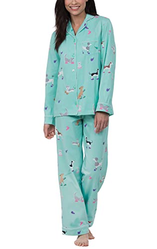 PajamaGram Womens Pajamas Soft Cotton - Dog Pajamas