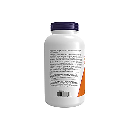 NOW Supplements, Vitamin C Crystals (Ascorbic Acid) Powder