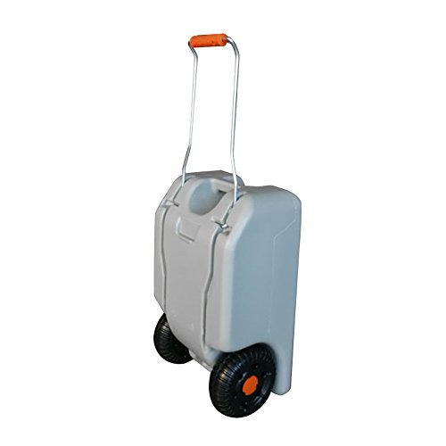 Z ZTDM 25L/6.6GAL Wheeled Water Tank Protable Portable Waste Tote Tank for Outdoor Camping RV White