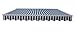 ALEKO AW12X10BWSTR03 Retractable Patio Awning 12 x 10 Feet Blue and White Striped