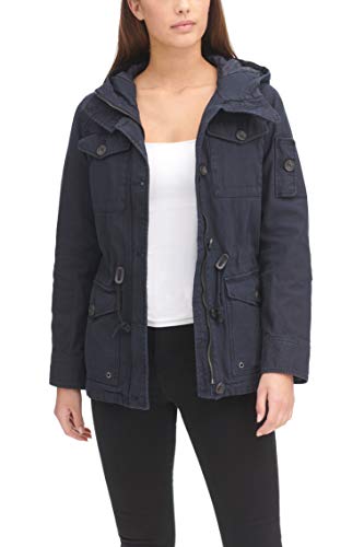 Four Pocket Hooded Field Jacket Navy 