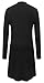 Women Plus Size Open Front Lightweight High Low Drape Cardigan with Pockets 2X-Large Black
