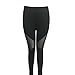 PHOTNO athletic pants women yoga workout gym leggings Stretch Sports Pants Trousers (S, Black)