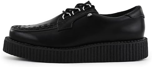 Amazon.com | T.U.K. Black/White Leather Viva Mondo Creepers  display picture 1
