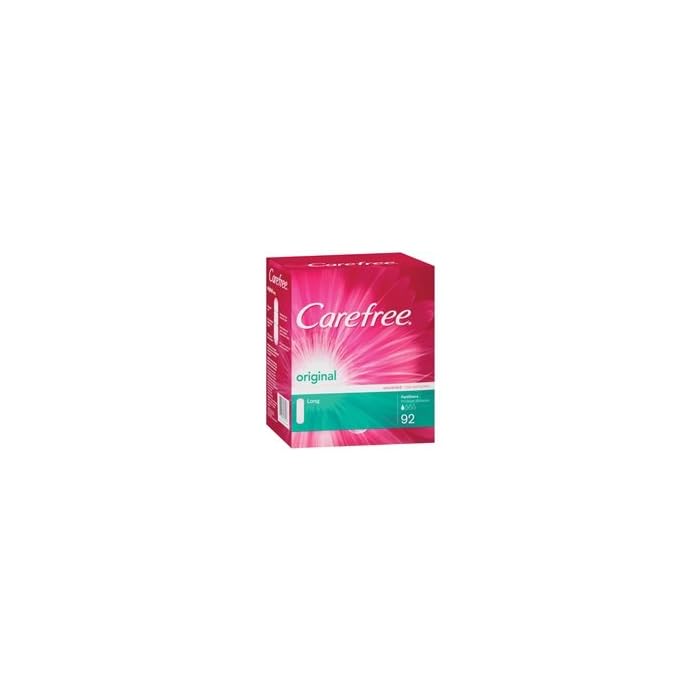 Carefree Original Thin Panty Liners, Daily Protection, Long, 92 Count (Pack of 3)