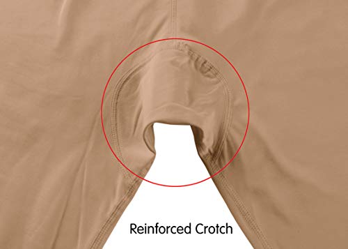 MOLLDAN Women's Long Johns Baselayer Thermal Underwear Tops & Bottom Set with Fleece Lined(L,Nude)
