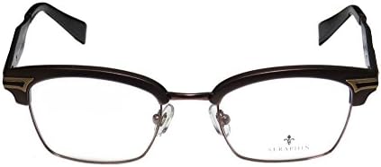 Seraphin Garfield Mens/Womens Vision Care Top-quality Materials Designer Full-rim Titanium Eyeglasses/Eyewear (49-20-145, Taupe)