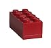 Room Copenhagen, LEGO Mini Box - 1.8 x 3.6 x 1.7 in - Brick 8, Bright Red