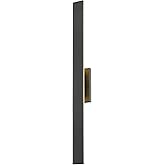 Z-Lite 5006-48BK-LED Stylet Outdoor Wall Sconce, 4-Light 48 Total Watts, Sand Black