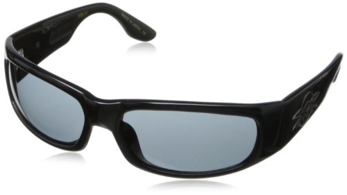 Black Flys Sonic Fly Wrap Sunglasses,Shiny Black,60 mm