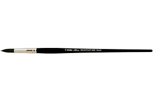 Silver Brush Limited 6400-8 Black Pearl Round Brush for Watercolor, Size 8, Long Handle