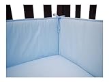 American Baby Company Cotton Percale Crib Bumper, Blue