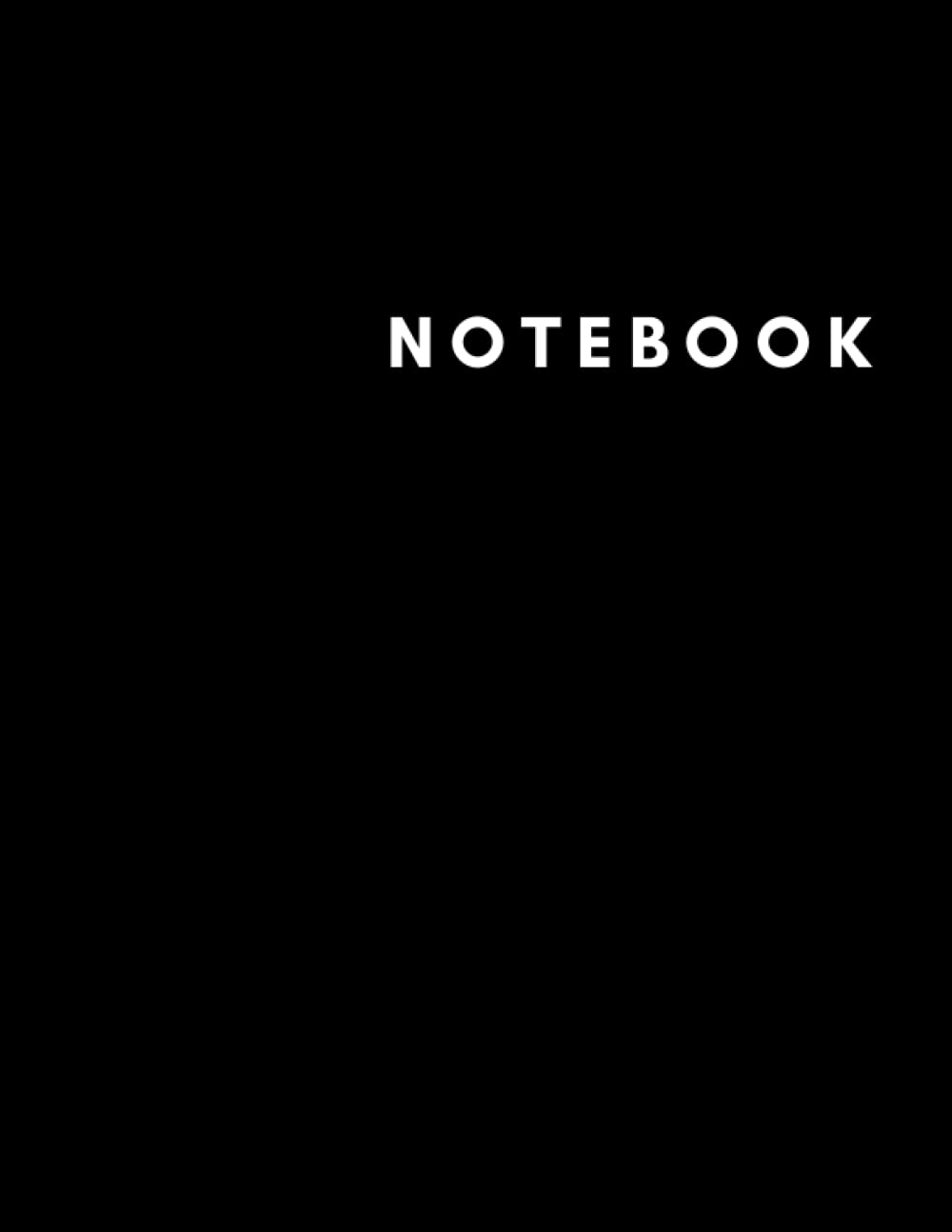 Unlined Notebook: Black Cover Unlined Notebook Large Size (8.5*11 inches) Perfect for Taking Any Notes
