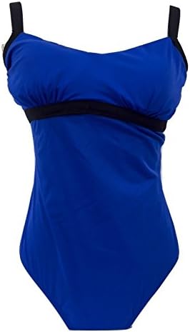 ANNE COLE ONE PIECE SWIM SUIT CONTROL SLIMMING BLUE WOMENS 10