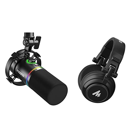 MAONO PD200X Podcast Dynamic Microphone with AU-MH601 Studio