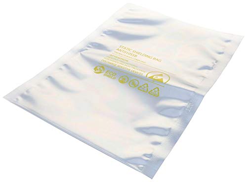 Multicomp 010-0024 Shielded Anti-Static Heat Seal ESD-Safe Bag, 203 mm x 254 mm, Pack of 100