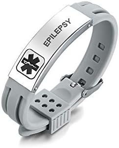 Personalised Engraving Silicone Comfort Sport Wristband Emergency Medical Alert ID Bracelet for Men Women Kid