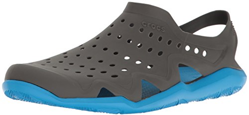 crocs Men's Swiftwater Wave M Flat,Graphite/Ocean,10 M US