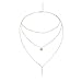 Tgirls Simple Metal Bar Necklace with Pendant for Women and Girls XL-35 (Gold)