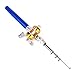 DORABO Mini Portable Pocket Rod Pen Shape Aluminum Alloy Fishing Rod with Pole Reel Combos (Blue)