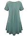 BELAROI Womens Summer Casual T Shirt Dresses Short Sleeve Swing Tunic Dress(3X, Grayish Green)